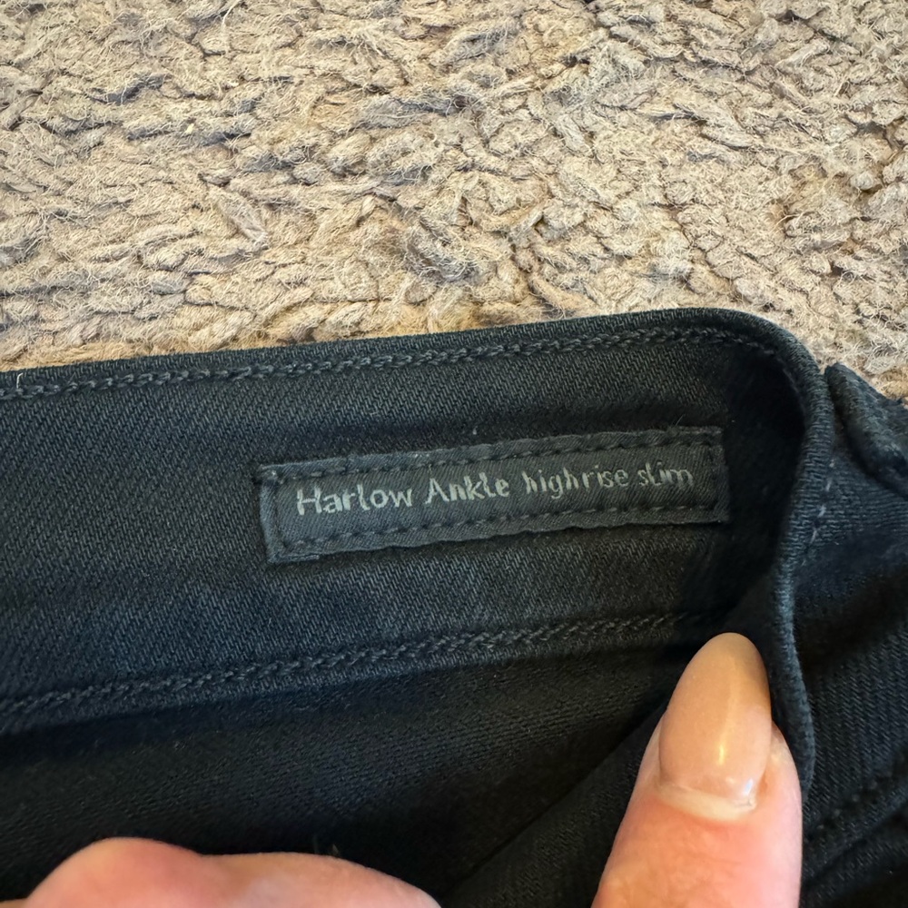 Citizens Of Humanity Jeans Harlow Ankle High Rise Slim Stretch Denim Black 29 - Picture 5 of 15